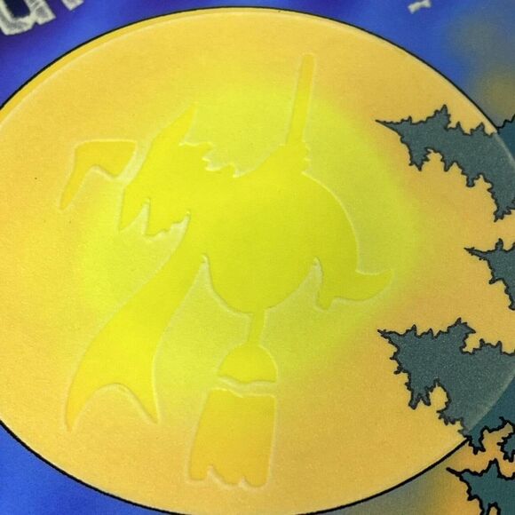 Vintage Halloween Glow In The Dark Haunted House Window Cling - Picture 4 of 6